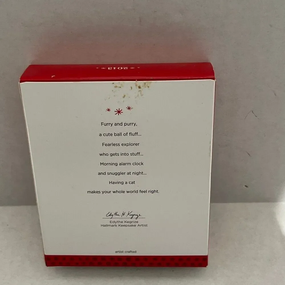 Hallmark Keepsake 2013 Cute Kitty‎ Cat Christmas Tree Photo Holder